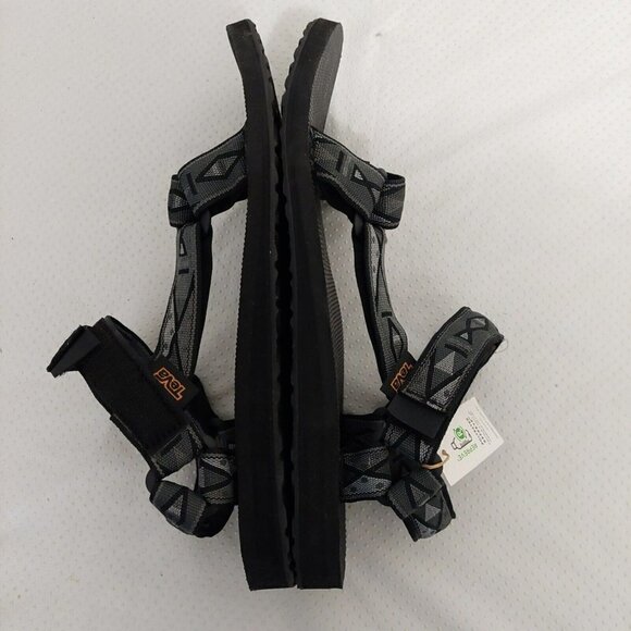 Teva Men's Original Universal Black Gray Geometric Print Sandals 1004006 Size 14 - Picture 7 of 11